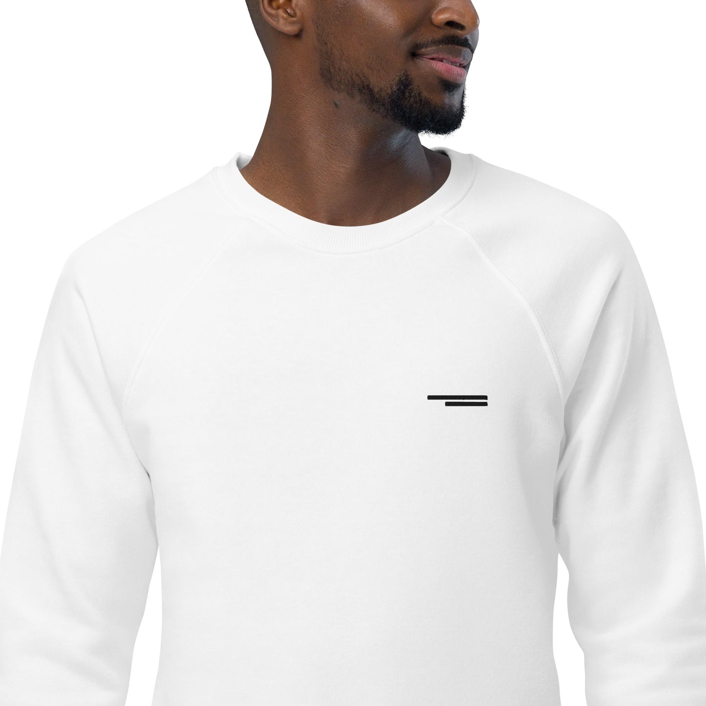 Organic sweater MD in white back print