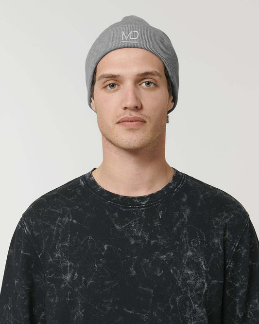 Organic Beanie Hat Platinum Gray MD